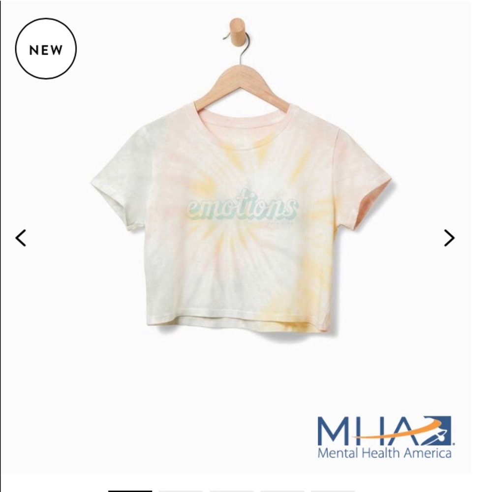 Pura vida, tie-dye, Emotion crop tee